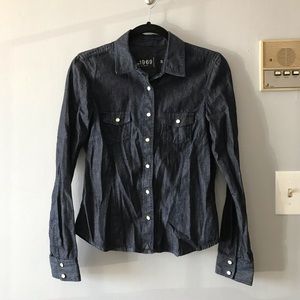 Gap Denim Blouse Button Up